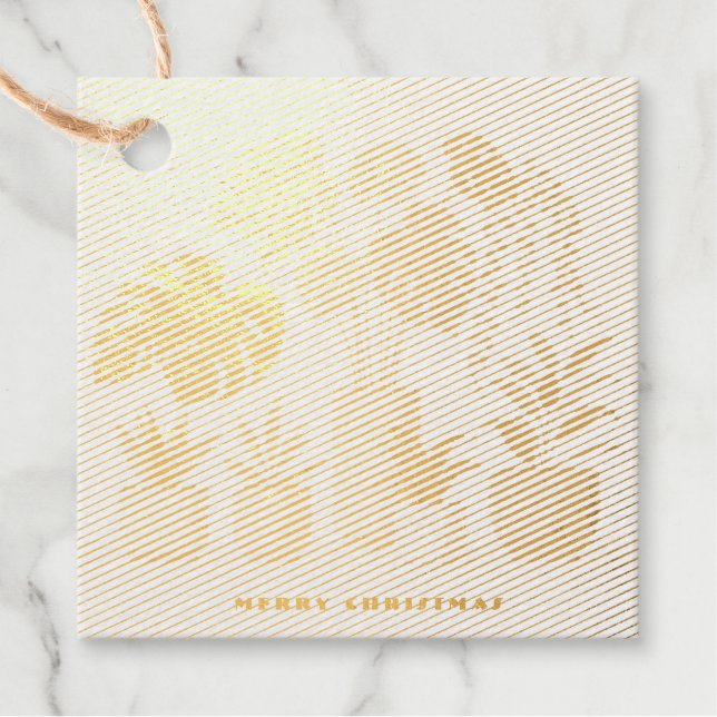 Étiquette-cadeau Crème de Noël Vert Plantes pots (Devant)