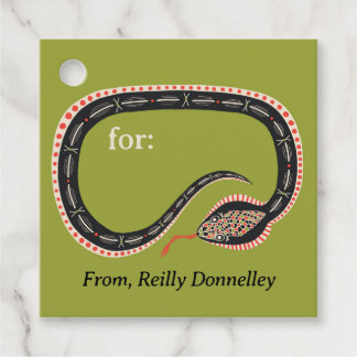 Étiquette cadeau d'anniversaire de Slither Snake