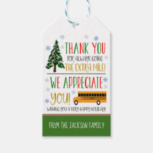 Étiquette cadeau d'appréciation du conducteur de