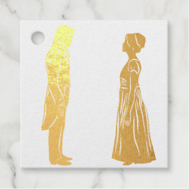 Étiquette-cadeau Darcy & Elizabeth Silhouette