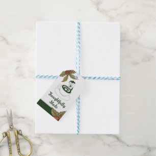 Étiquette cadeau d'art de latte de café pensé