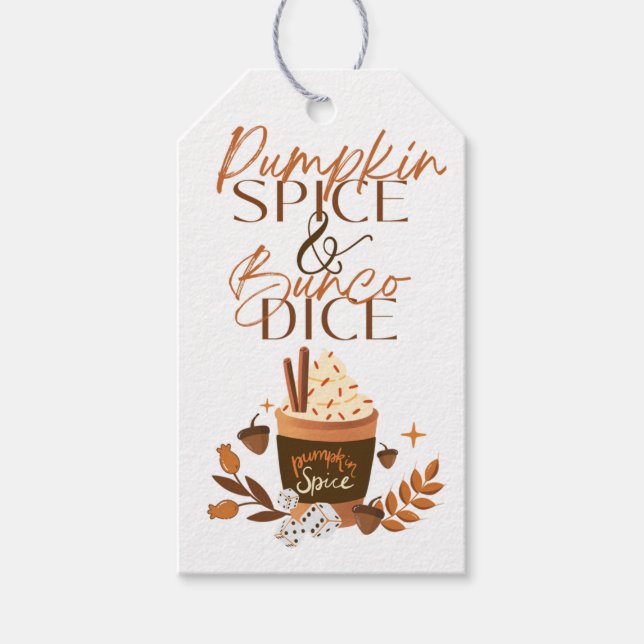 Étiquette cadeau de Bunco d'automne - Étiquette Me (Devant)