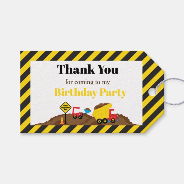 Étiquette cadeau de camion et de congélateur (Devant (Horizontal))