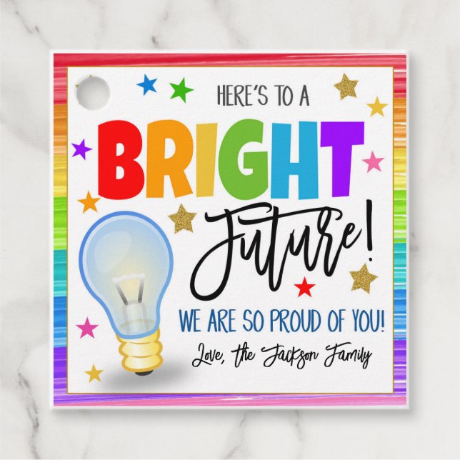 Étiquette cadeau de diplôme (Devant)