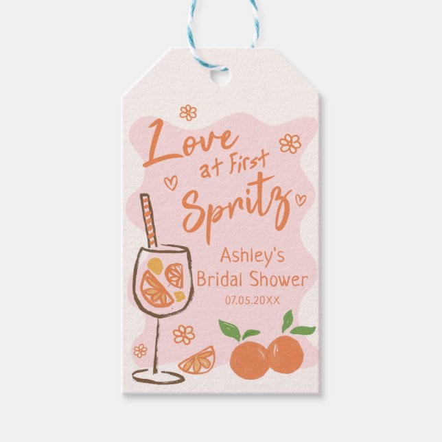Étiquette cadeau de Fête des mariées de First Spri (Devant)
