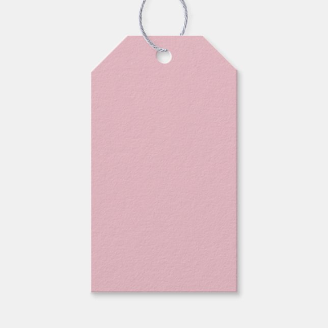 Étiquette cadeau de fête rose (Devant)
