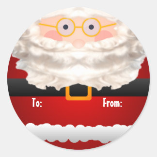 Étiquette cadeau de la clause Santa