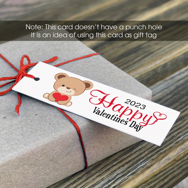 Étiquette cadeau de la Saint-Valentin de l'Ours mo (Créateur téléchargé)