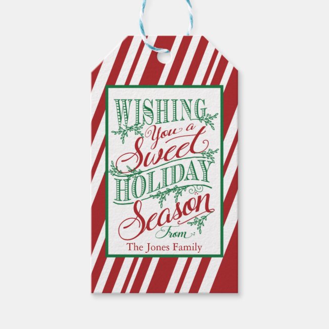 Étiquette cadeau de la saison des fêtes (Devant)
