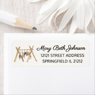 Étiquette Cadeau de Naissance Animaux Tapis d'Activités Joue