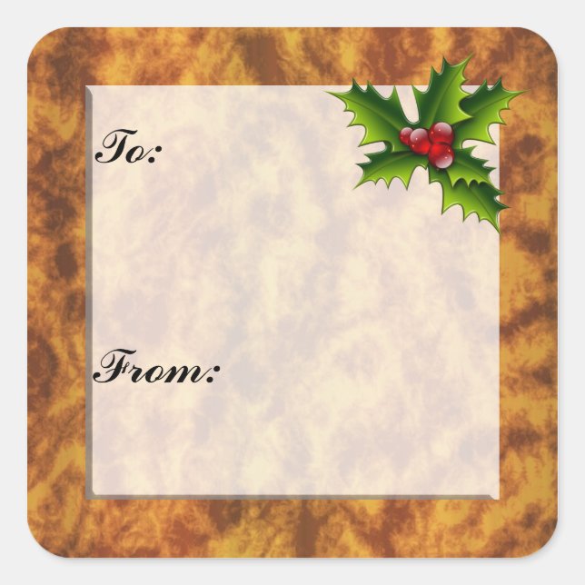 Étiquette cadeau de Noël (Devant)