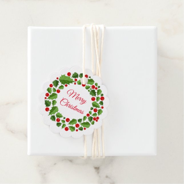 Étiquette cadeau de Noël (En situation)