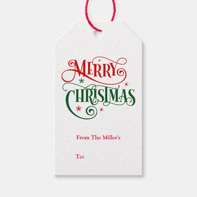 Étiquette cadeau de Noël (Devant)