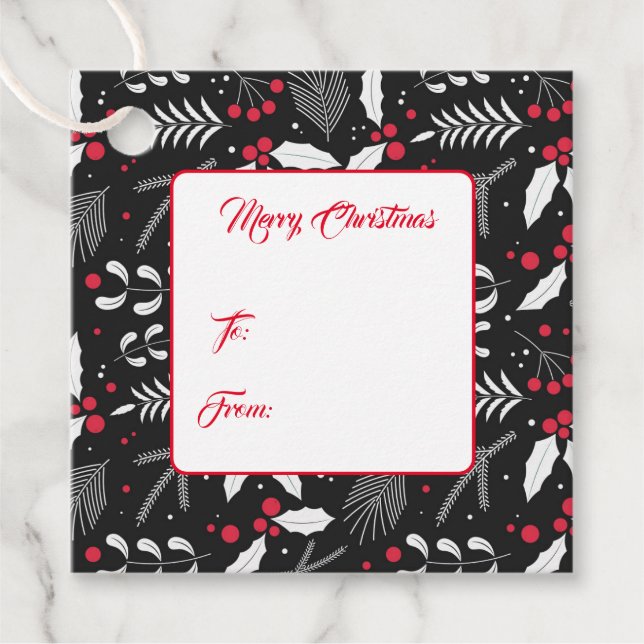 Étiquette cadeau de Noël (Devant)