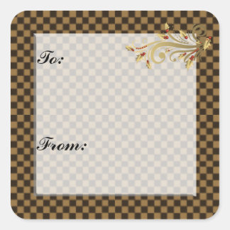 Étiquette cadeau de Noël