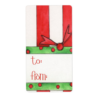 Étiquette cadeau de Noël