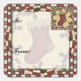 Étiquette cadeau de Noël