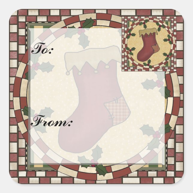 Étiquette cadeau de Noël (Devant)