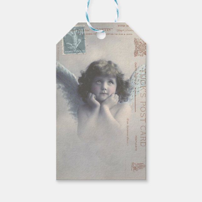 Étiquette cadeau de Noël Angel (Devant)