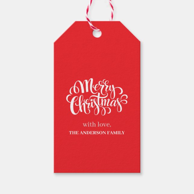 Étiquette cadeau de Noël de Noël (Devant)