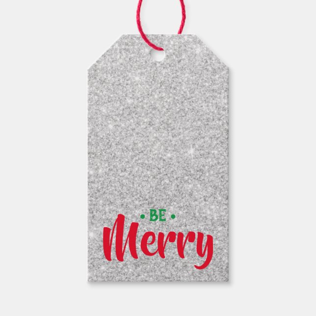 Étiquette cadeau de Noël de Parties scintillant d' (Devant)