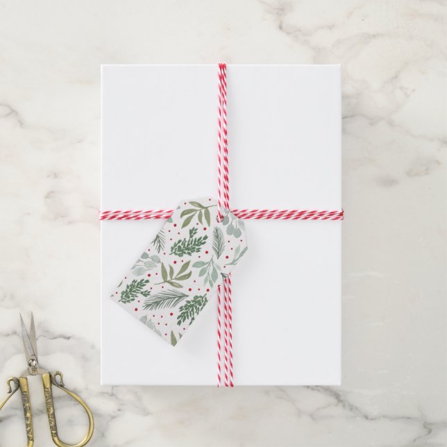 Étiquette cadeau de Noël et de vacances d'hiver Ro (Avec de la ficelle)