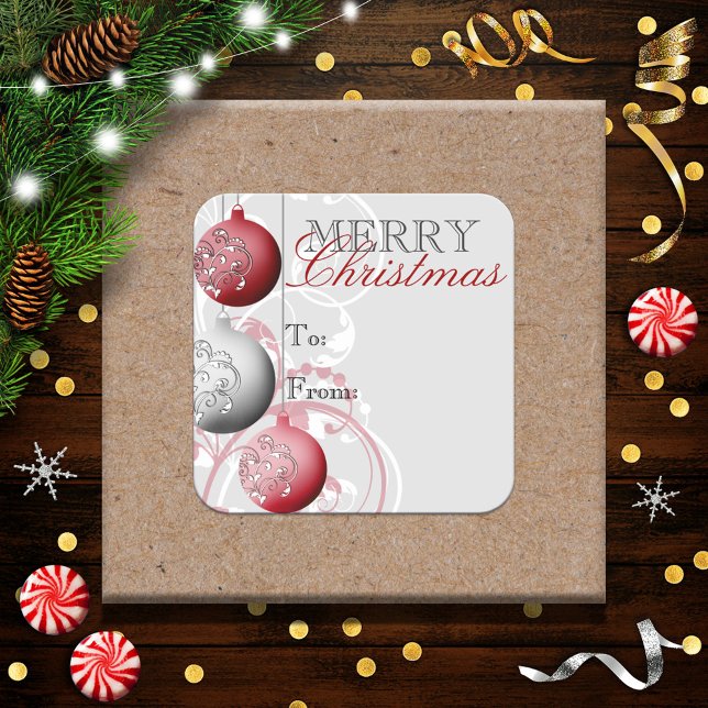 Étiquette cadeau de Noël festif (Créateur téléchargé)