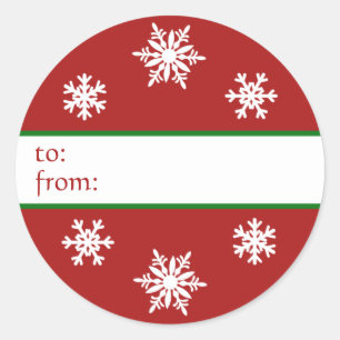 Étiquette cadeau de Noël Snowflake