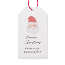 Étiquette cadeau de Père Noël Secret actuel