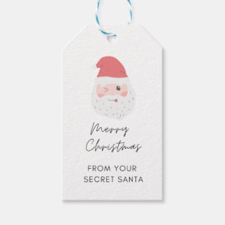 Étiquette cadeau de Père Noël Secret actuel