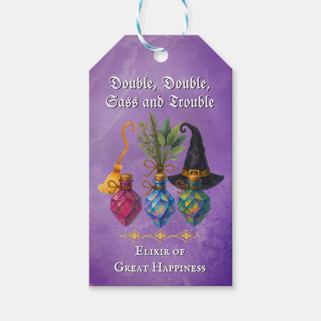 Étiquette Cadeau de Potion Magique – Fête de l'Éli (Devant)