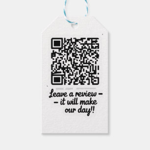 Étiquette cadeau de révision de code QR
