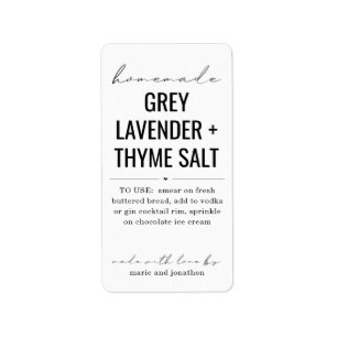 Étiquette Cadeau de sel Gourmet Artiste Personnalisé Maison