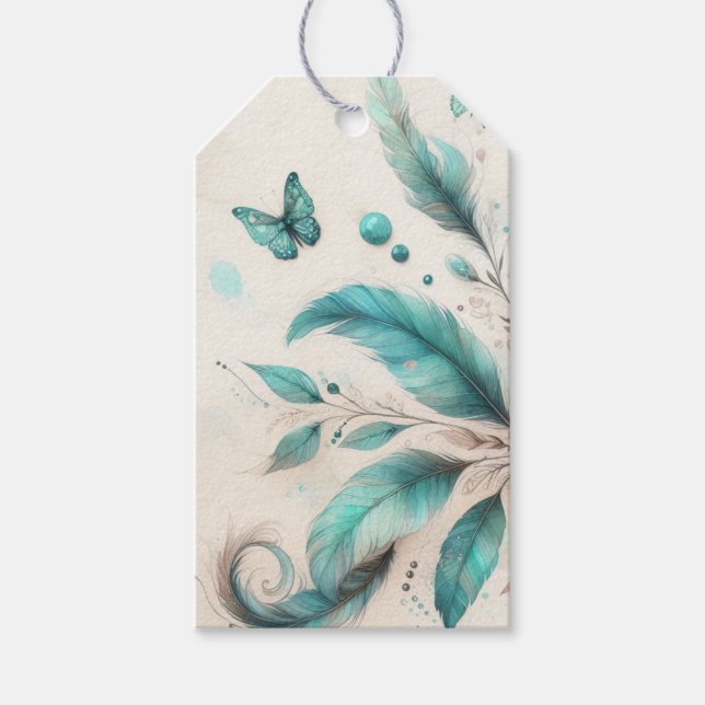 Étiquette Cadeau d'Éphémères à l'Aquarelle (Devant)