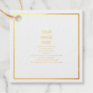 Étiquette-cadeau do-it-yourself Carré Gold Foil Trame Hang Tags