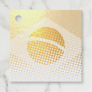 Étiquette-cadeau Drapeau Du Brésil Avec Effet Halftone