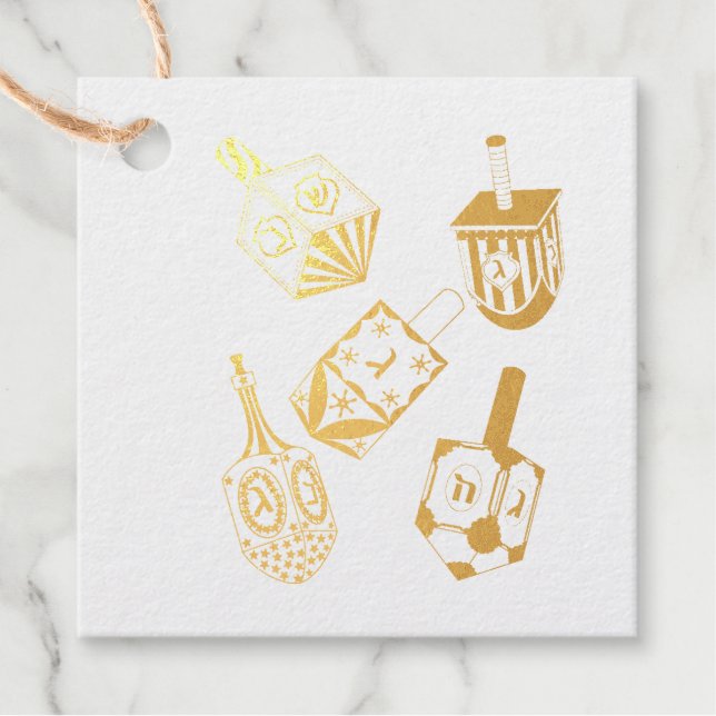 Étiquette-cadeau Dreidel, Dreidel, Dreidel (Devant)