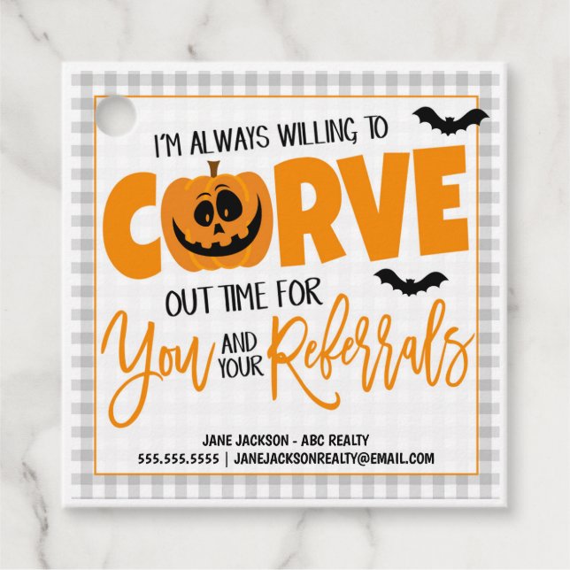 Étiquette cadeau du réalisateur Halloween (Devant)