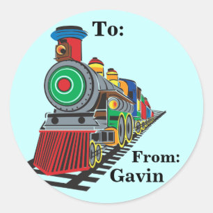 Étiquette cadeau du train Choo Choo