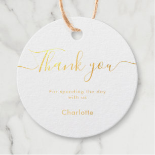 Étiquette-cadeau Écriture élégante de remerciement de mariage