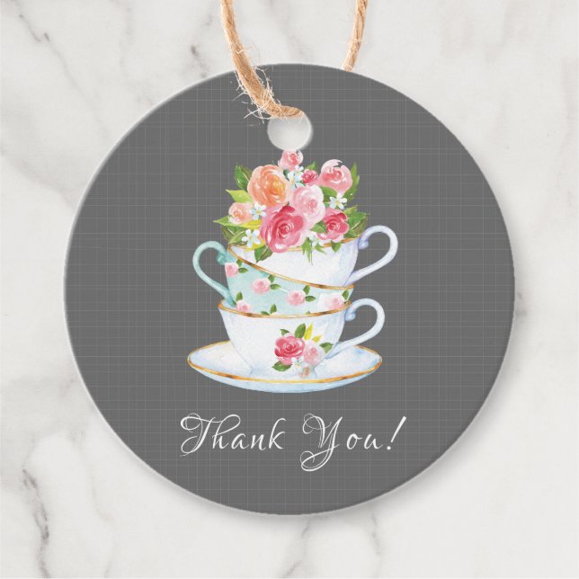 Étiquette cadeau élégante pour la fête de mariage  (Devant)
