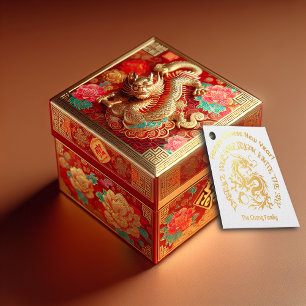 Étiquette-cadeau 'Embrassez votre dragon intérieur, allumez le ciel