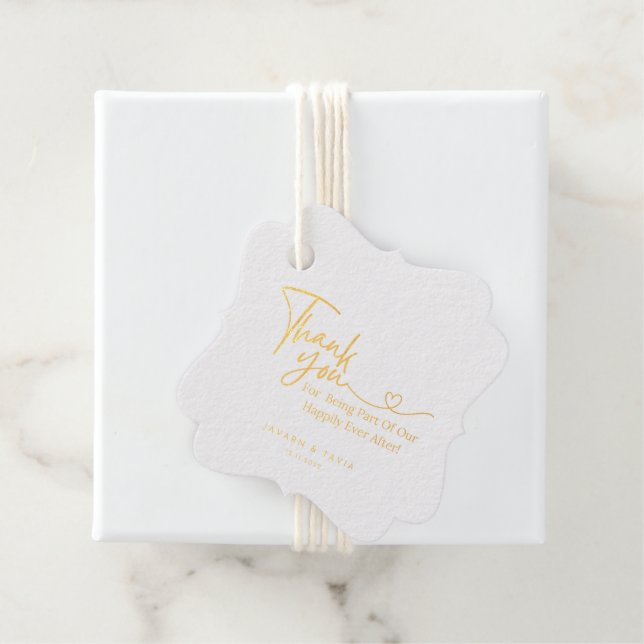 Étiquette-cadeau Favori de feuille de papier d'aluminium (Avec boite)