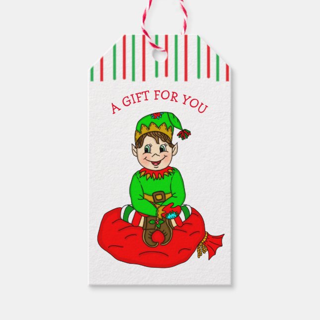 Étiquette cadeau Festif à et de Noël (Devant)