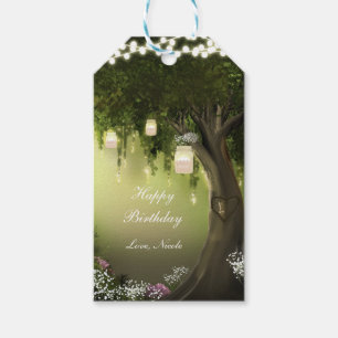 Étiquette cadeau Fête de jardin Forêt enchantée du