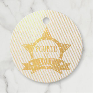 Étiquette-cadeau Fête du 4 juillet avec paillettes