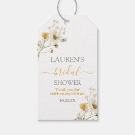 Étiquette cadeau fille Fête des mariées fleur sauv