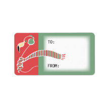 Étiquette cadeau Flamingo de vacances