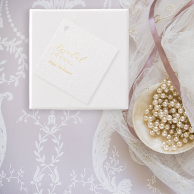 Étiquette-cadeau Fleur de Garden Party de France (French Garden Party flower Foil Favor Tags)