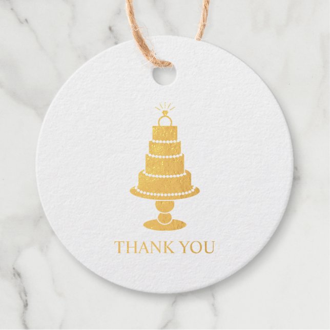 Étiquette-cadeau Gâteau mariage (Devant)